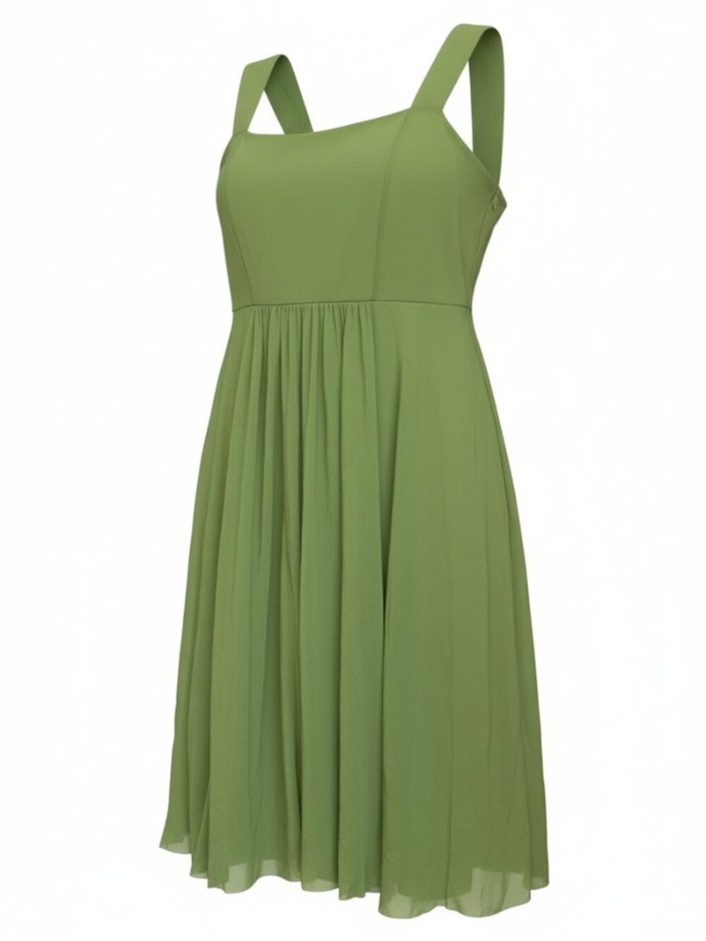 Elana Kattan Y2K Lime Green Midi Skater Dress M Clueless Model Off Duty M 90s